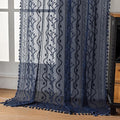 WAZZIO Boho Lace Curtains 2 Panels 84 Inch -Victorian Sheer Panel Drape French by WAZZIO