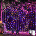 JMEXSUSS 300LED Halloween Curtain Lights, 9.8x9.8ft | Remote, Plug in, Window by JMEXSUSS