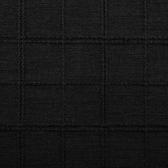 Linen Checked Farmhouse Table Runner, 13x108 Inches Black | Raised Grid Design - Image 6