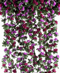 Artificial Flower Garland 6pcs 8.2ft Rose Vine Decor, Hanging Faux Roses String by PONKING