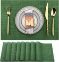 SLKQG Green Placemats Set of 8 by SLKQG