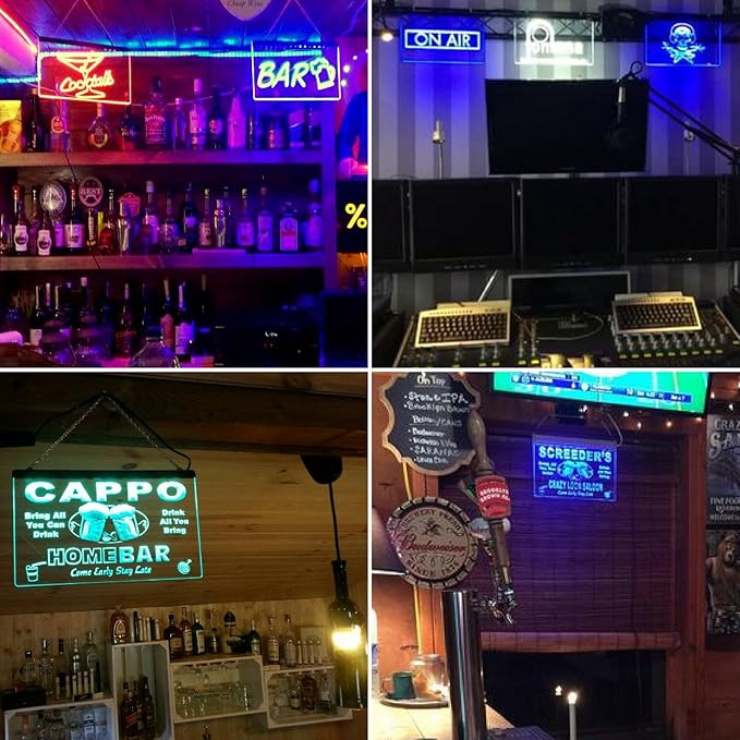 ADVPRO Personalized Your Name Custom Home Bar Beer Established Year Single Color LED Neon Sign 16 x 12 Inches st4s43-p11-tm-y