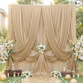 30ft×12ft Wrinkle Free Champagne Backdrop Curtain by ENJOYYOURPARTY