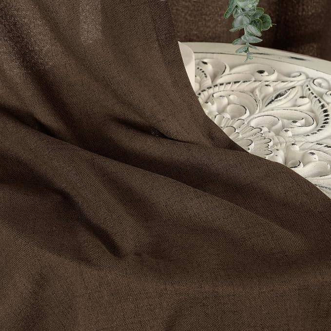 YoungsTex Brown Linen Curtains 72 Inch Length - Image 8