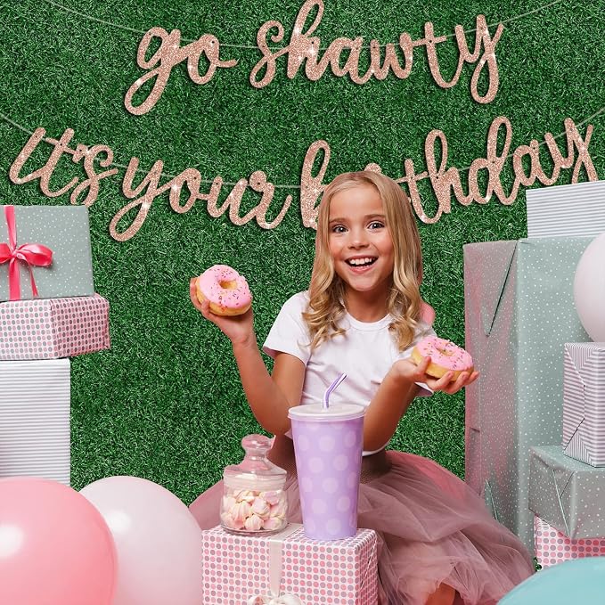 BEISHIDA Rose Gold Go Shawty It's Your Birthday Banner - Image 6