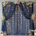 20x10ft Navy Blue Tulle Backdrop Curtain by Partisky