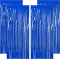 ZATAYE 4 Pack Dark Blue Foil Curtain Streamer Decorations | Dark blue, Metallic by ZATAYE