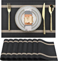 SLKQG Black Placemats Set of 8 by SLKQG