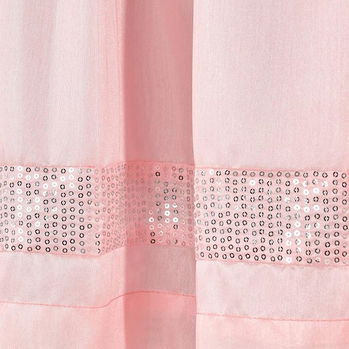 Lush Decor Night Sky Sequins Valance, Blush & Silver - Image 3