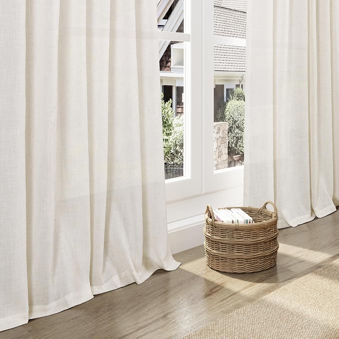 Modern Linen Curtains 108 Inches Long - Image 5