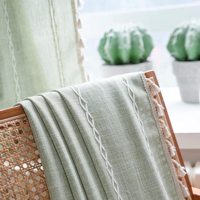 Sutuo Home Boho Curtain for Bedroom 84 Inch Length, Light Filtering Farmhouse - Image 6