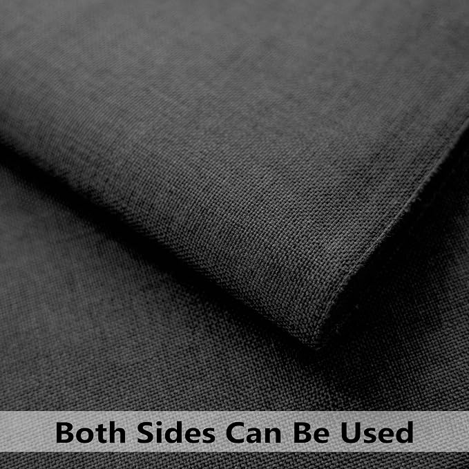Demetex Cloth Placemats Set of 6 Black Stain Resistant Place Mats Oil Proof - Image 5