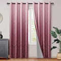 DWCN 100% Blackout Curtains for Bedroom 84 Inch Long-Damask Patterned Ombre by DWCN
