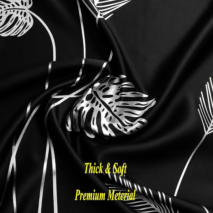 Black Blackout Curtains & Drapes 90 Inches Long - Image 5