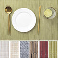 LEXMORE Placemats Set of 12 Vinyl/Plastic Woven Place Mats by lexmore