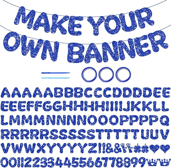 116PCS DIY Banner Customizable Birthday Banners Graduation Banner Custom Party by Unknown