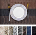 LEXMORE Placemats Set of 4 Vinyl/Plastic Woven Place Mats by lexmore