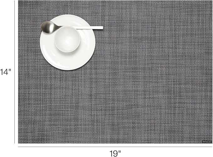 Chilewich Mini Basketweave Placemats, Woven Rectangle Placemats Set of 4 | Easy - Image 2