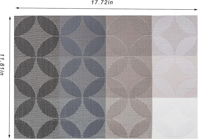 Placemats Set of 6 Washable Indoor | Outdoor Vinyl Place Mats - Image 2