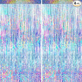 4 Packs Silver Foil Fringe Curtain, Baby Shower, Bachelorette, 70s 80s 90s by BSRESIN