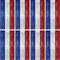 ZATAYE 8 Pack Blue Silver Red Foil Curtain Streamer Decorations | Blue Silver by ZATAYE