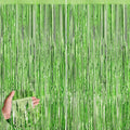 Grass Green Fringe Curtain Party Streamers 2Pack 3.3 x 8.3 Ft Foil Fringe by UWPVOWSR
