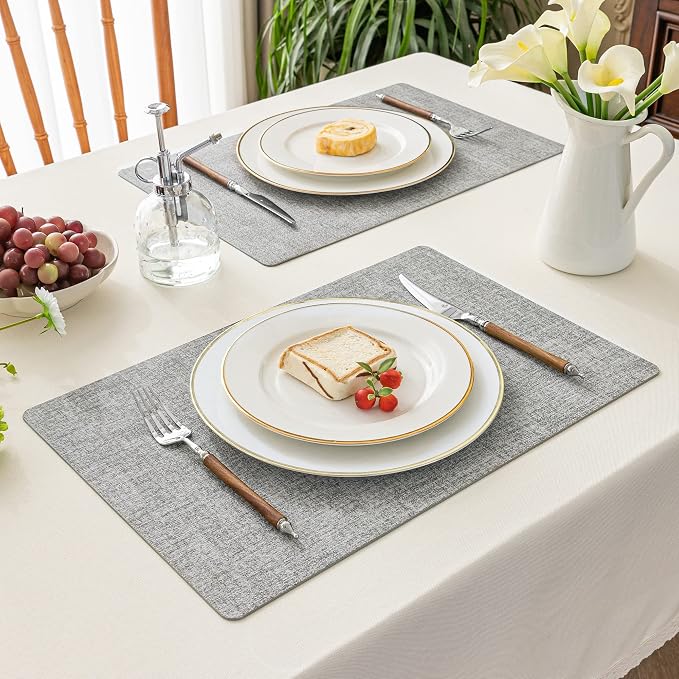 Romanstile Vinyl Placemats Set of 6-12 X 17 Inch - Image 8