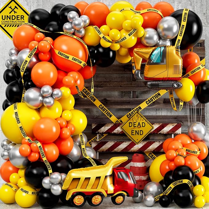 ALL-IN-1 Construction Balloon Arch Kit by SherylDecor