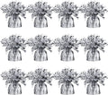 Silver Balloon Weights, Heavy Balloon Weight Pack of 12 Metallic Foil Weights by Srenta