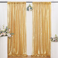 Gold Sequin Backdrop Curtains Party Photo Glitter Drapes 2 Pcs 2FTx8FT | by B-COOL