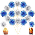 Chinco 100 Pcs Foil Firework Cupcake Toppers Sparkle Tinsel Cake Toppers Cake by Chinco