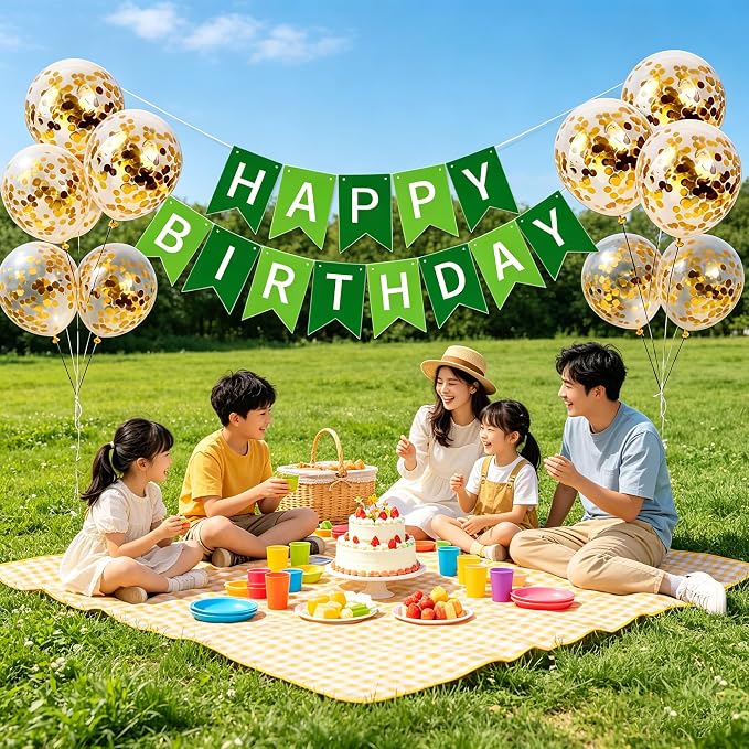 Happy Birthday Banner Sign Bunting Hanging Decorations - Image 5