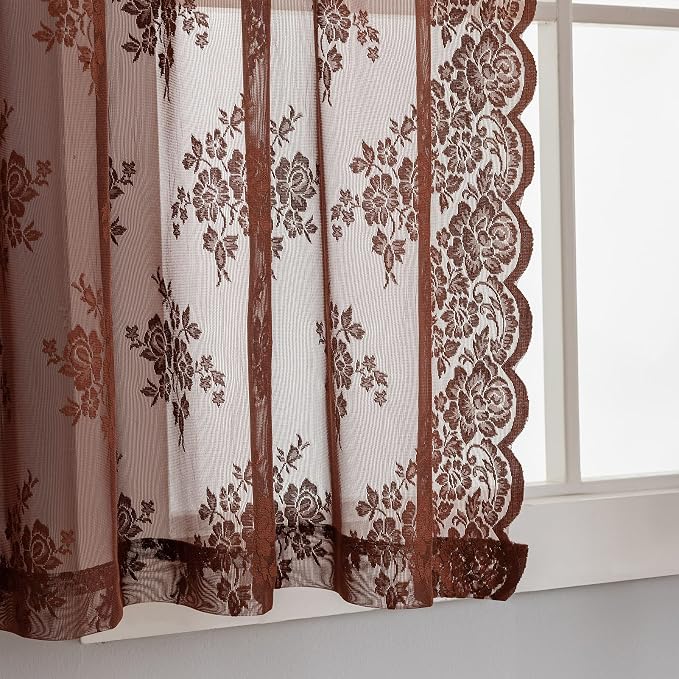 Kotile Warm Brown Sheer Curtains - Image 4