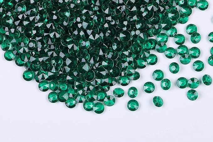 1000pcs Platic Acrylic Gems Fake Acrylic Diamonds Vase Filler Beads Faux Diamond Crystals Jewels for Makeup Brushes Holder Table Scatter Confetti Party Arts Crafts Birthday Wedding Decor