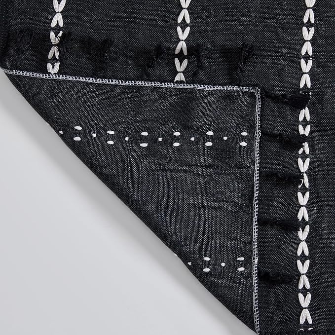RoomTalks Black Boho Kitchen Valances - Image 5