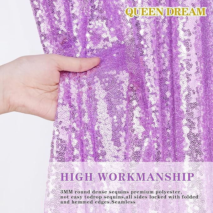 12ftx8ft Lavender Backdrop Curtains - Image 5