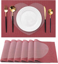 Placemats Set of 6 Washable Indoor | Outdoor Vinyl Place Mats by CADONO
