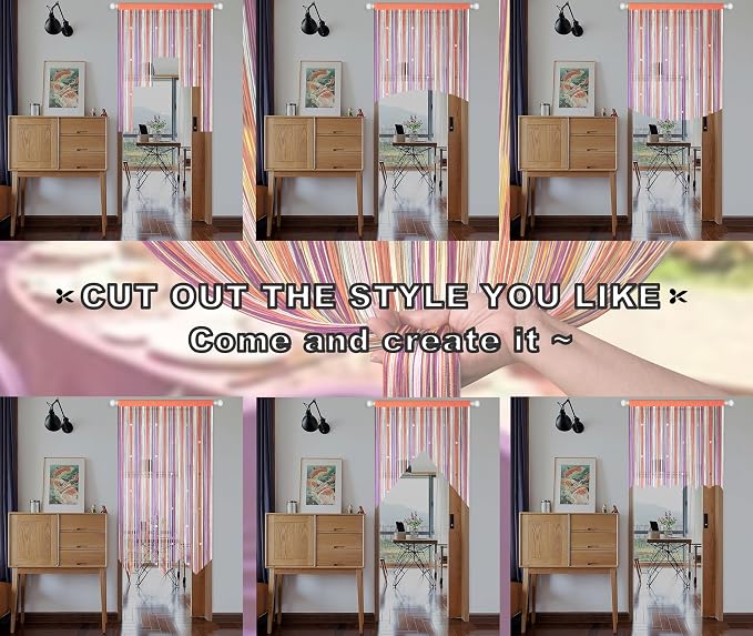 YIIBAII Door String Curtains Fringe Door Curtains - Image 6