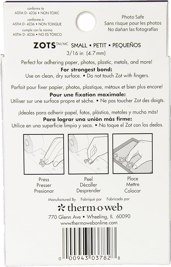 Thermoweb Zots Clear Adhesive Dots, 3/16-Inch-by-1/64-Inch Thick - Image 2