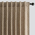 MIULEE Patterned Farmhouse Linen Curtains, Back Tab by MIULEE