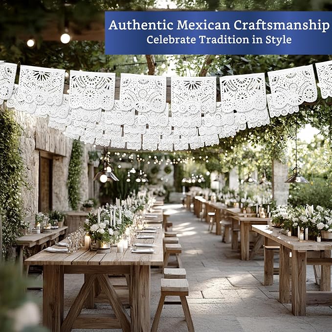 White Papel Picado Banner 5-pk - Image 7