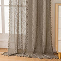WAZZIO Boho Lace Curtains 2 Panels 84 Inch -Victorian Sheer Panel Drape French by WAZZIO