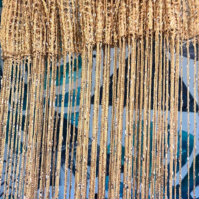 Hysenm 2 Pack 39 x 79 Inch String Curtains Door, Hippie Room Decor Beaded - Image 3