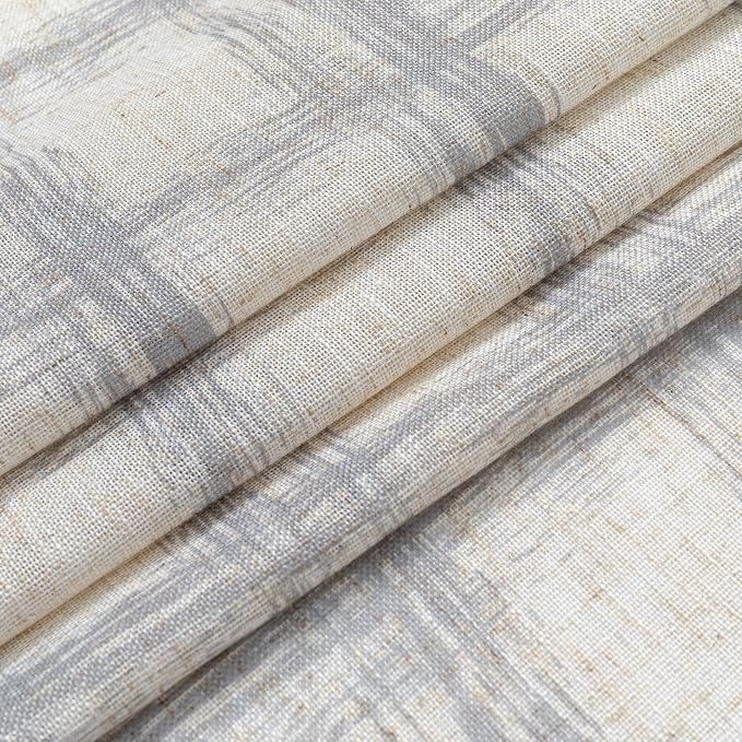 MYSKY HOME Linen Semi Sheer Curtains 63 Inch Length - Image 4