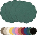 AHHFSMEI Round Faux Linen Placemats Set of 4 Heat Resistant Non-Slip Stain by AHHFSMEI