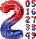 40 In Red And Blue Birthday Theme Large Number 2 Balloon | Giant Large Helium by Exquisitehighqualitypartydecorationstomeetyoureveryneed%EF%BC%81
