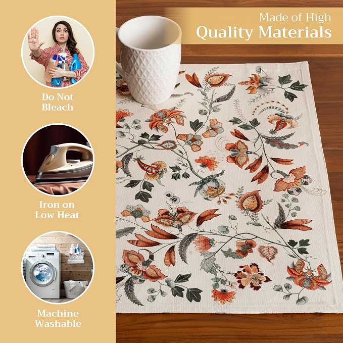 Maison d' Hermine Placemats Set of 4 Reusable 100% Cotton | Cloth Place Mats - Image 3