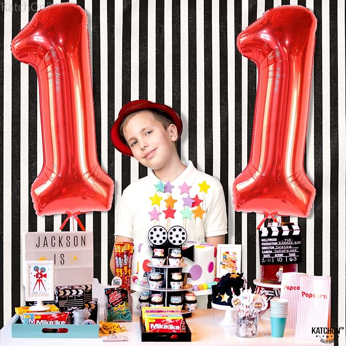 KatchOn Red Number 11 Balloon 40 Inch, 11th Birthday Balloon Decor | 11th - Image 6