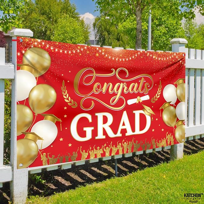 KatchOn Congrats Grad Banner 72x44 Inch | Congrats Grad Backdrop - Image 6