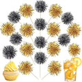 40 PCS Foil Firework Cupcake Toppers Sparkle Tinsel Cupcake Picks Fireworks by ZHUOWEISM